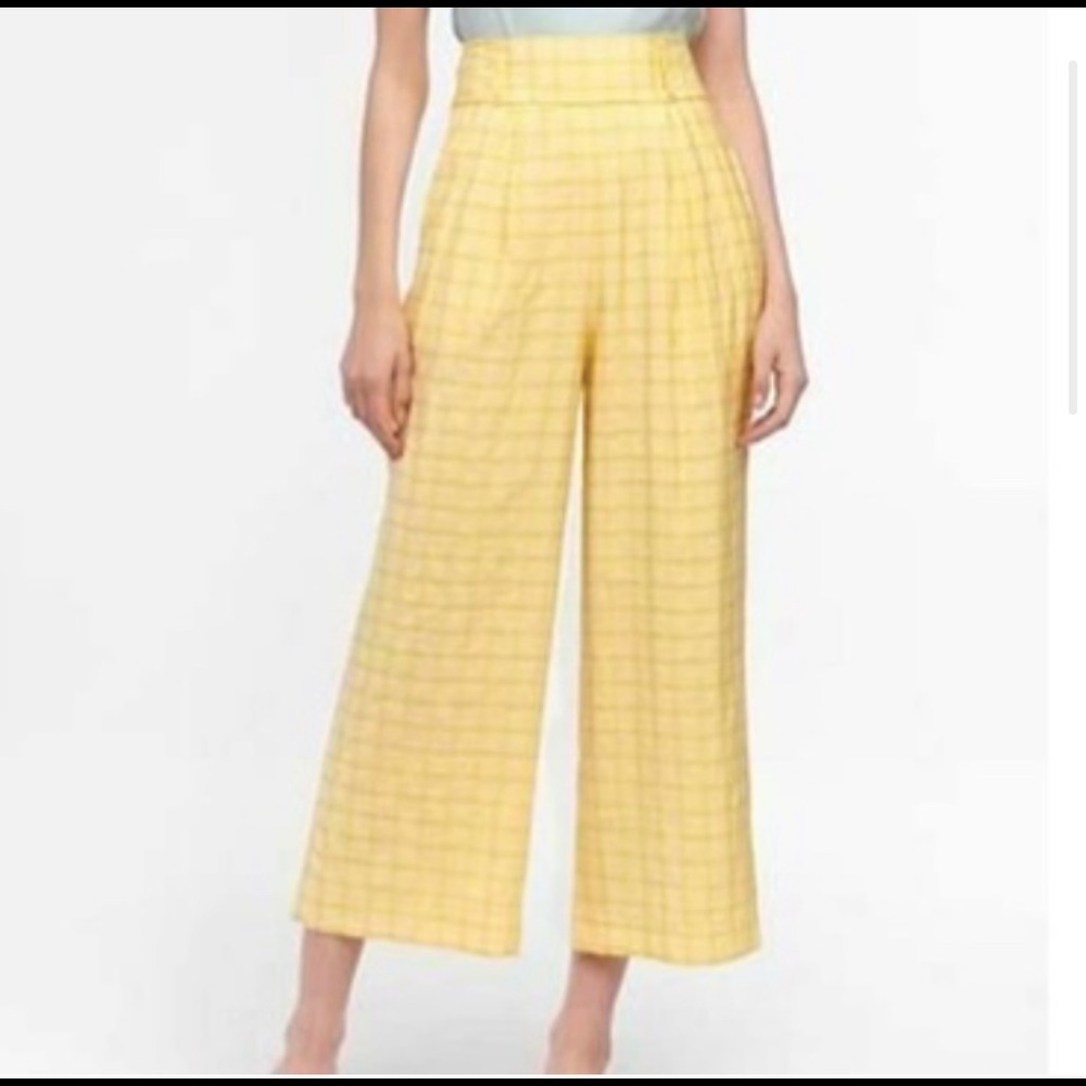 Capulet Lucy Pants Lemon Plaid High Rise Crop